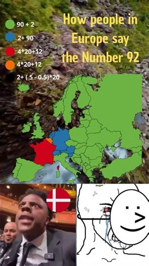 How people in Europe say the Number 92