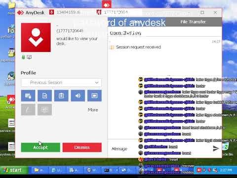 Chat Uses Windows XP with anydesk