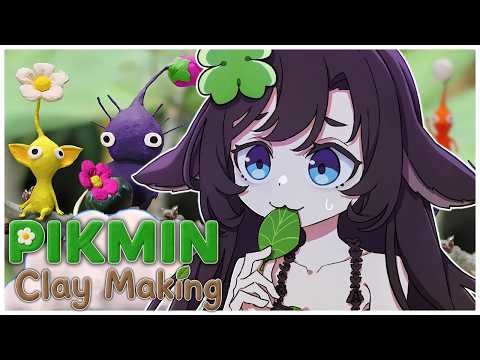 【Handcam】Trying to Make Pikmin Out of Clay!!! (Ive Never Used Clay Before)