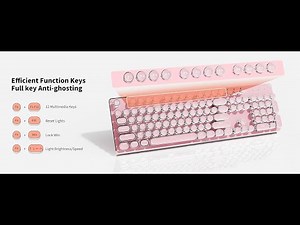 EWEADN TK950 Typewriter Keyboard Wireless Mechanical Keyboard