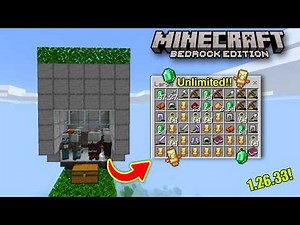Unlimited Totems in Minecraft Bedrock (1.26.33) Best Raid Farm Ever!!