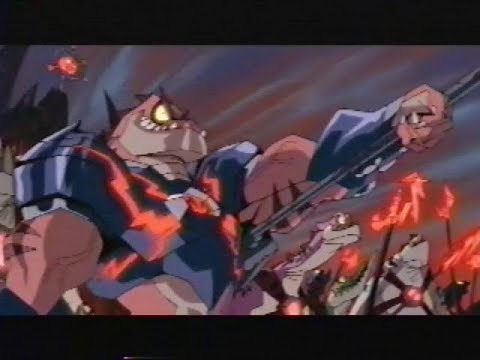The Battlesaurs anime intro but it's on VHS
