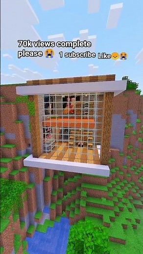 Minecraft Modern Mountain House Build Tutorial #shorts