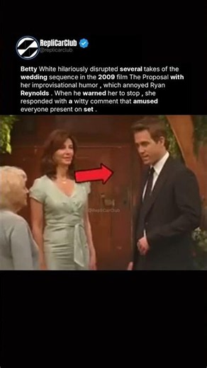 Betty White hilariously disrupted several takes of the wedding sequence in the 2...