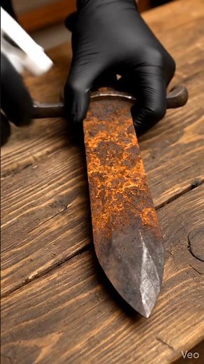 Instant Cleaning Rusty Dagger #restoration #satisfying #rust #asmr #shorts