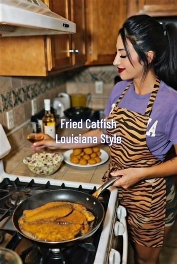 Golden. Crispy. Southern Lent Friday staple. 🐟 SAVE this one! 🔥 Fried Catfish — Louisiana style How to: • Soak catfish fillets in buttermilk hot sauce (15–30 min) • Mix cornmeal Cajun seasoning salt pepper • Dredge fillets heavy in the mix • Fry at 350° until golden (3–4 mins per side) • Drain on a rack, squeeze fresh lemon Serve it up with hush puppies cold cole slaw and you’ve got the ultimate Fish Fry Friday plate. Crispy outside. Flaky inside. Zero leftovers. Tartar sauce or hot sauce? 👀�