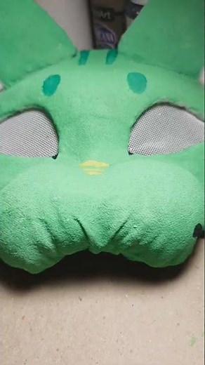 Finishing the gnarpy cat mask! #furry #animalmask #gnarpy #roblox #viral #viralvideo