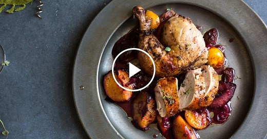 Roast Chicken With Plums