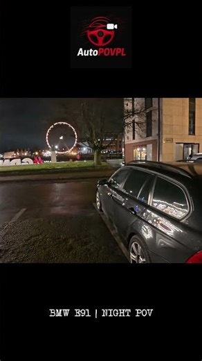 BMW E91 POV - DECEMBER GDANSK BY NIGHT - DISCOVERING THE MIDNIGHT STREETS #shorts #bmw #gdansk #pov