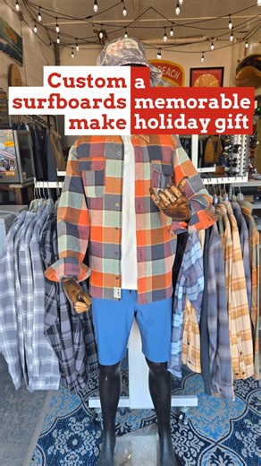 🎄 Looking for a unique holiday gift? Think local and get a custom surfboard crafted by the team at Psycho Surf Industries right here in Surfside Beach. Our shop also offers surf apparel, accessories, and lessons – perfect for any surf lover this season. 🌊 Whether you're gifting surf lessons or treating yourself to new gear, we’ve got what you need to ride the waves through the holidays and into the new year. Stop by Surfside Surf Station to explore our range of local products and services that