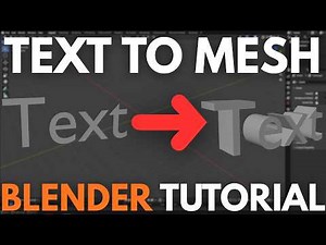 Blender Tutorial: Convert Text to Mesh