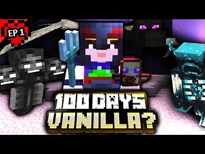 I Survived 100 Days in Minecraft VANILLA?? (Well Kinda...)