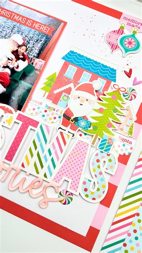 Conny Craig| on Instagram: "Hello crafty friends! It’s Conny from @thedailylifeofcreativity , and today I’m sharing this sweet Christmas layout using the Merry Mingle Collection by @bellablvdllc , focusing on the Christmas Memories cut outs. I started by backing my “Christmas Memories” bold cut file from the Happiest Season of All cut outs with a mix of papers from Merry & Bright, Cookie Exchange, Ornament Exchange, Party, and the Merry Mingle Borders. It was so much fun mixing all those cheerfu