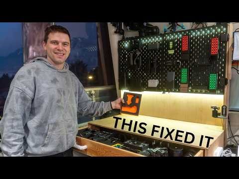 Custom Gridfinity Storage for Camera Gear Made using the RevoPoint MetroY Pro!