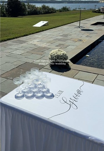 Champagne Beer Pong Ideas for Wedding Fun