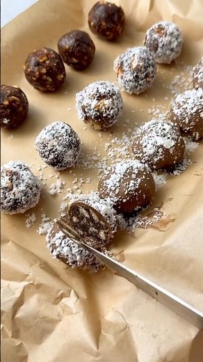 Easy 20-minute No-Bake Chocolate Coconut treats 🍫✨️ #recipe #foodie #food