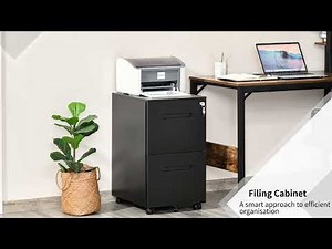 Vinsetto Two-Drawer Filing Cabinet