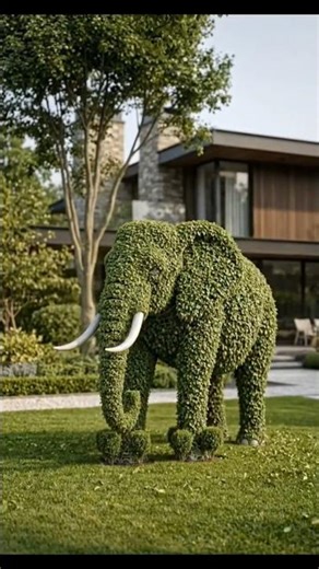 Magical Elephant Topiary Transformation 🌿 | One-Shot Timelapse Garden Wonder!