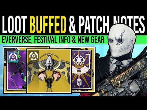 Destiny 2: BIG PATCH CHANGES & FESTIVAL LOOT! Tier 5 BUFF, Eververse, New Armor, Vendors (21 Oct)