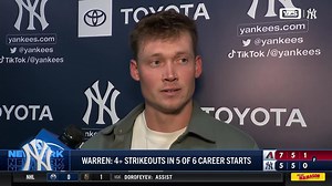 Will Warren addresses his confidence, comments on his outing vs. Diamondbacks. | YES Network
