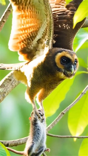 Owl Hunts Rat in Silent Night Battle –#trending#shorts#wildlife#animals Animated