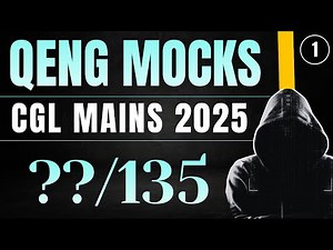 QEng Mains Mock - 01 | Based on New Pattern | SSC CGL 2025 | QEng