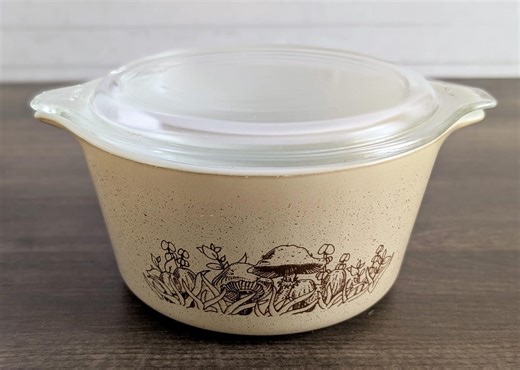 Pyrex Forest Fancies 473B Casserole Dish With Lid Mushroom Pattern - Etsy