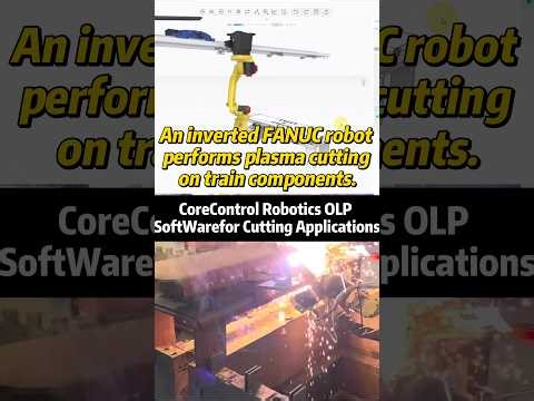 Upsidedown FANUC robot performs laser cutting#robotics #robot#laser#lasercutting#lasercuttingmachine