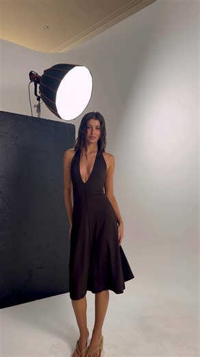 Dressed to impress Shop our new Sable Midi Dress in Chocolate x | Charcoal Clothing