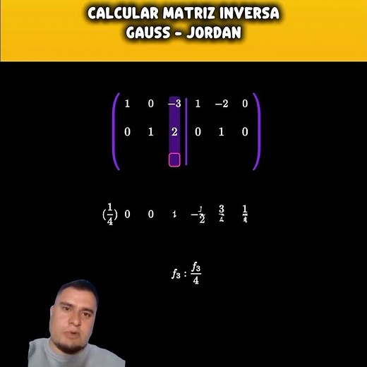 Calculate the inverse matrix using the Gauss-Jordan method #Matrices #LinearAlgebra #ProfessorCam...