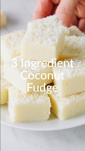 3-Ingredient Coconut Fudge. Even if you’re not on an island, taste like you're there🌴 #recipes