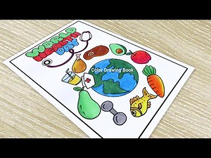 How to Draw World Health Day Poster, Health Day Drawing Tutorial Easy