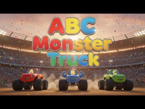 🏁 ABC Monster Truck Song for Kids | Learn Alphabet A to Z with BIG Monster Trucks! 🚗💨