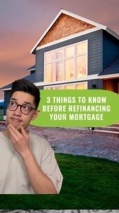 Thinking about refinancing your mortgage? Before you take the plunge, check out this video! 🏠 1. Know that refinancing isn’t free. Expect to pay about 2%-5% of the loan amount, which can range from $10,000 to $25,000. 2. You have the option to reset your mortgage term. Choose between 15 or 30 years. 3. Consider locking in your interest rates or opting for a fixed-rate mortgage. Deciding whether to refinance involves several factors, so make sure to weigh all these considerations otherwise it co