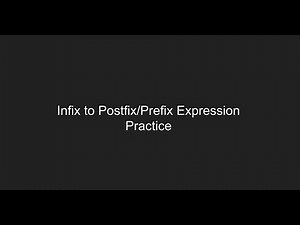 Infix to Prefix/Postfix Notation Practice Questions with Solution Part 1