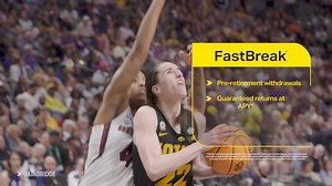 Just like Caitlin Clark: Good things come to those who seize the moment. Start saving now and seize the gains with a FastBreak™ annuity from Gainbridge® | Iowa Hawkeyes