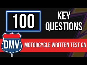 Motorcycle Written Test California (100 Key Questions)