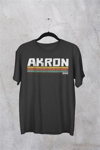 Retro Akron Ohio T-shirt, 330 Area Code Gift, Rubber City Tee, Earth Clay Comfort Colors, Vintage 70s Hometown, Akron Souvenir - Etsy