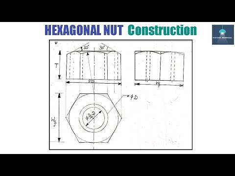 How to Draw Hexagonal Nut