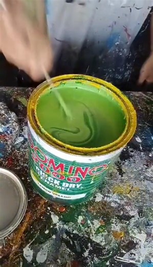 Full video mint green Color quick dry enamel #howtomixmintgreen #color #white #emeraldgreen #fbpost #paintmixingcolor | Roger Ursal Verano