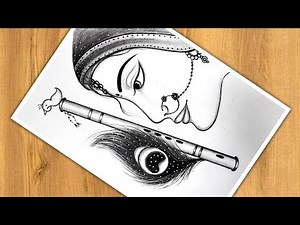 How To Draw Radha | Easy Trick | Tutorial | Step By Step | Radha Drawing Easy | Radha Pencil Drawing