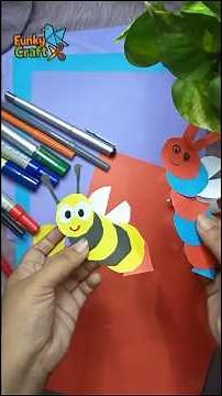 Easy Paper Bee Craft for Kids 🐝 | Fun Summer Art Idea!