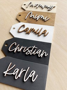 Personalized Stocking Tags | Wooden Name Tags | Christmas Labels | Wooden Present Tags | Christmas Stocking Tags | Present Tags/ Best - Etsy