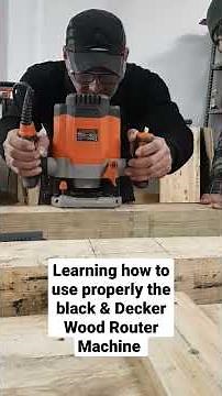 learning how to use properly the black & Decker Wood Router Machine. #router #black&decker