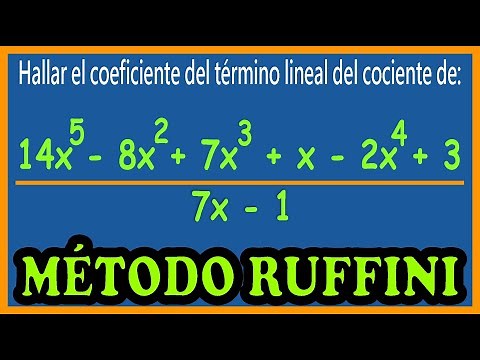 METODO RUFFINI - Ejercicio Resuelto - Explicado PASO A PASO - División de Polinomios