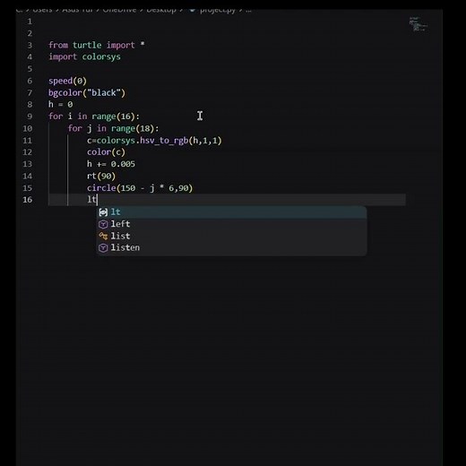 Making cool patterns using python 🐍🐍 #coding #programming #python