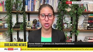 'Would a major escalation be a very difficult problem for Kamala Harris?' Former Middle East adviser at the US Department of Defence, Jasmine El-Gamal tells Sky's Mark Austin 'a war would throw a wrench' into her presidential campaign Latest ➡️ https://trib.al/0lLvYs7 📺 Sky 501 and YouTube | Sky News