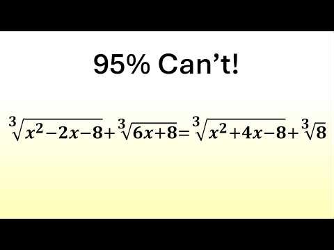 This Cube Root Equation Looks Wrong… But Isn’t 🤯 | 95% Failed to Solve!