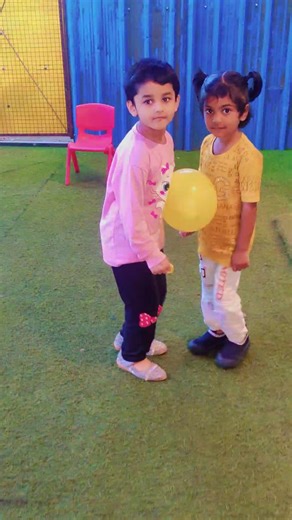 PRE PRIMARY TEACHER 🦋 on Instagram: "🎈 Balloon Balancing Activity 🎈 Today our nursery kids had lots of fun during the Balloon Balancing Activity! 😍 Some children balanced the balloons so well 🤹‍♀️🎈, while others were super excited 🤩 and couldn’t stop playing with the balloons! 😂💨 The classroom was filled with laughter 😄, joy 🌟, and colorful balloons everywhere! 🎈🎉 It was a fun way to learn balance and coordination while enjoying every moment! 💕✨"