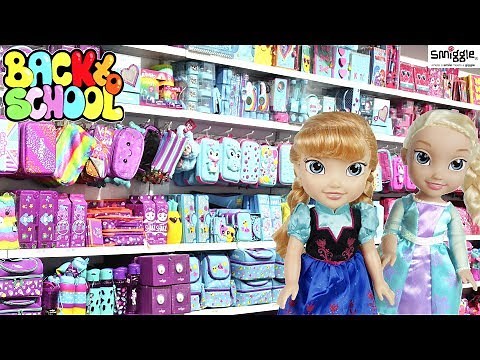 BACK TO SCHOOL SHOPPING! - Elsa & Anna Toddlers - School Supplies Fun-Funny Kids video